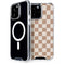 Neutral Checkered iPhone 15 Pro Max MagSafe Case